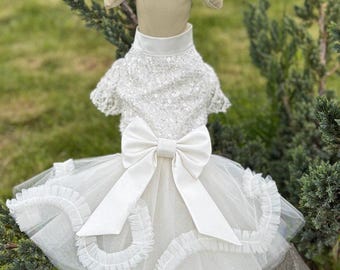 Hund Hochzeit schleppendes Kleid/Kleid für Haustier/Mama Geschenk