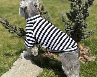 Dog tshirt/ cotton striped tshirt for small and medium dogs/summer shirt