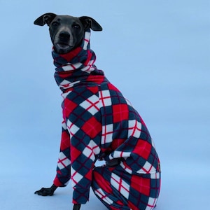 Italian Greyhound fleece jumpsuit/ Clothes for Dog/ Warm fleece clothes/ Pet clothes