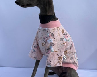 Floral Cotton Dog T-shirt: Italian Greyhound & Whippet Summer Clothes