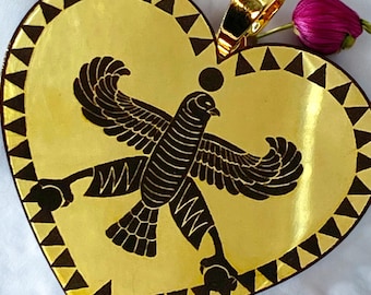 Gold Plated Shahbaz Pendant Necklace: Persian Achaemenid Jewelry
