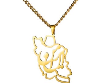 Persian Pendant | Country Necklace | Map of Persia Jewelry | Persian Gifts