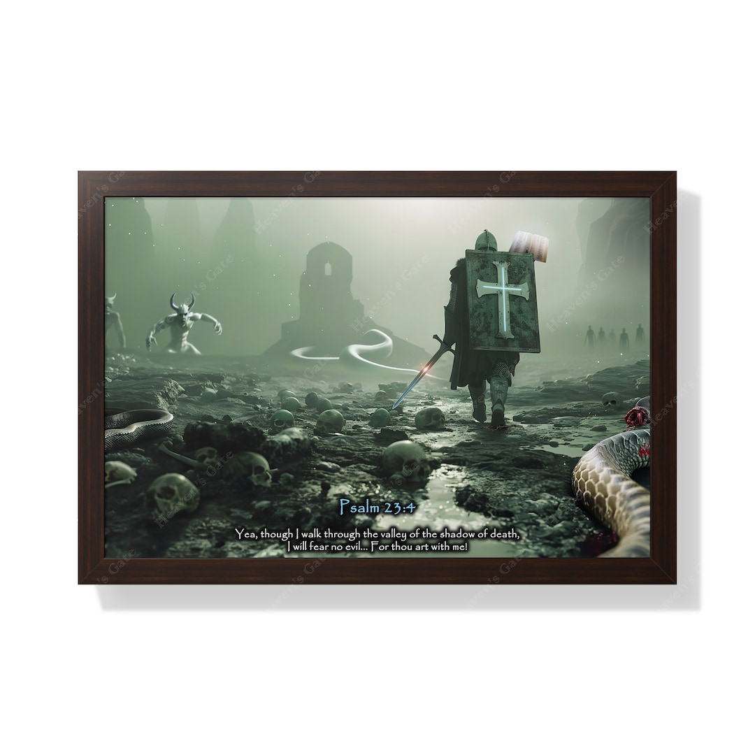 Psalm 23 4 No Fear Walking Through The Valley Of Death Framed