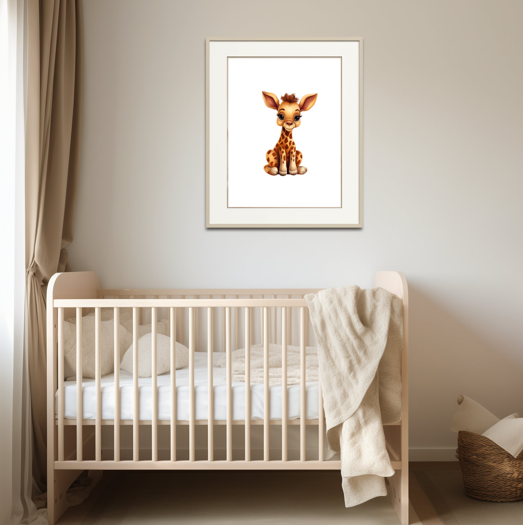 Set of 6 Cute Baby Animal Prints for Nursery, Cartoon, Baby Room, Baby ...