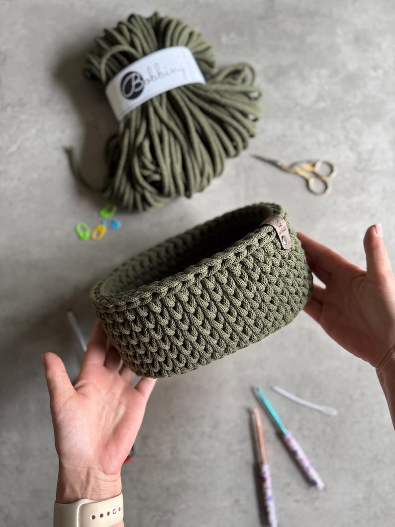 Crochet basket with wooden base, oval, practical gift idea, crocheted baskets, storage basket, gift basket, gift baskets, crochet basket image 17