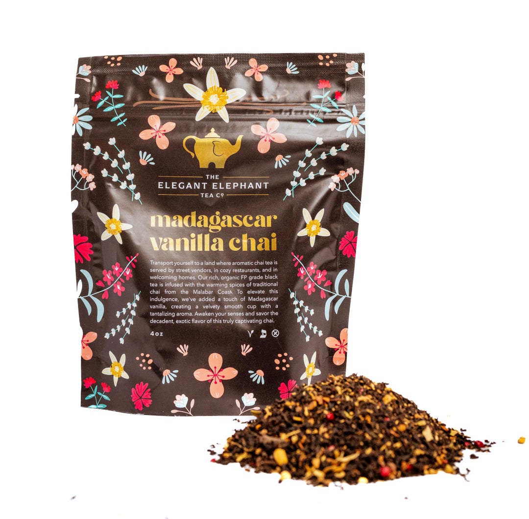 Madagascar Vanilla Chai Tea – Organic Loose Leaf Black Tea W/Cinnamon, Ginger & Clove – Natural, Aromatic & Perfect For Hot Or Iced