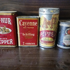 Full Vintage Spice Tin Set