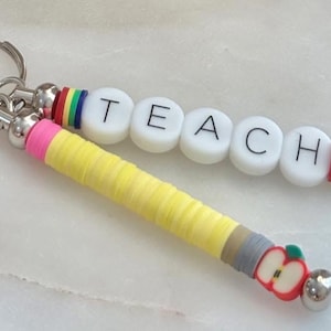 Personalized Teacher Keychain Bag Tag Lanyard
