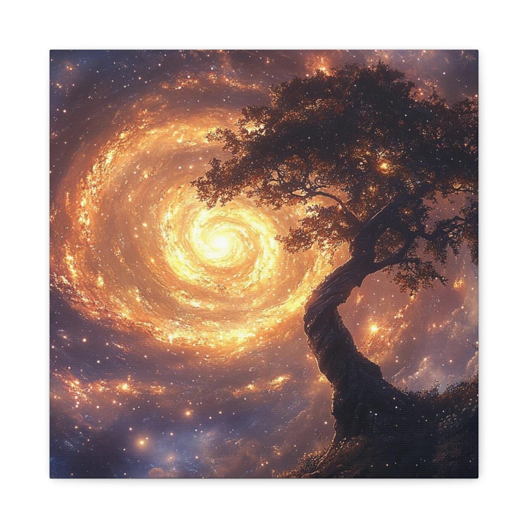 Cosmic Spiral Tree Mystical Galaxy Art Print - Etsy