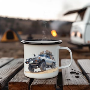 Offroad Toyota Inspired JDM Truck Enamel Mug - Overlanding Adventure - Durable Drinkware
