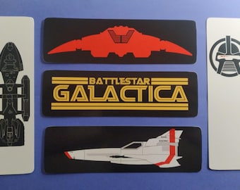 Battlestar Galactica Bookmark Bookmarks Gift Stocking filler, Set of 5