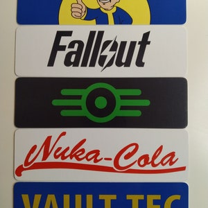 Fallout Bookmarks Nuka cola Vault Tec pip boy Vault-tec book bookmark gift stocking filler