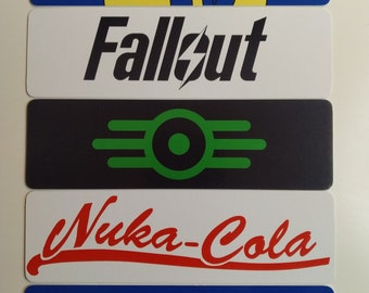 Fallout Bookmarks Nuka cola Vault Tec pip boy Vault-tec book bookmark gift stocking filler