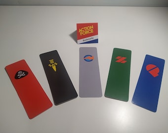 Action Force Bookmark, palitoy style, SAS, Z Force, Q Force Space Force, the enemy, Red Shadows