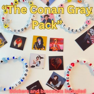 The Conan Gray Pack | 4 Conan Gray Inspired Bracelets | 11 Conan Gray Stickers | Conan Gray