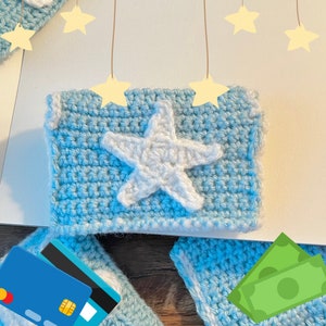 Monedero lindo de la estrella del ganchillo / cartera del ganchillo / cartera / cartera del ganchillo de la mano / cartera divertida /