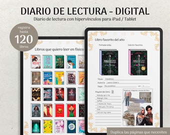 Diario de Lectura Reading Journal Diario de Lectura Digital Digital Reading Journal Reseñas de Libros Book Reviews Book Planner Planificador