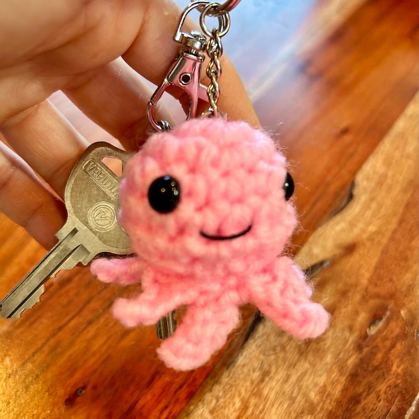 Crochet Octopus Keychain