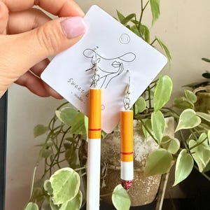 Funny Cigarette Earrings - Fun Gifts/Jewelry