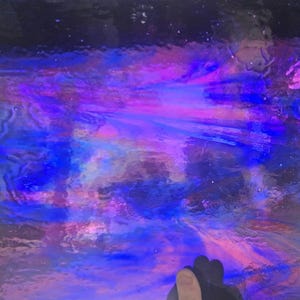 Dark Cobalt Blue, Dark Purple, Streaky, Wissmach, 97LL, stained glass sheet