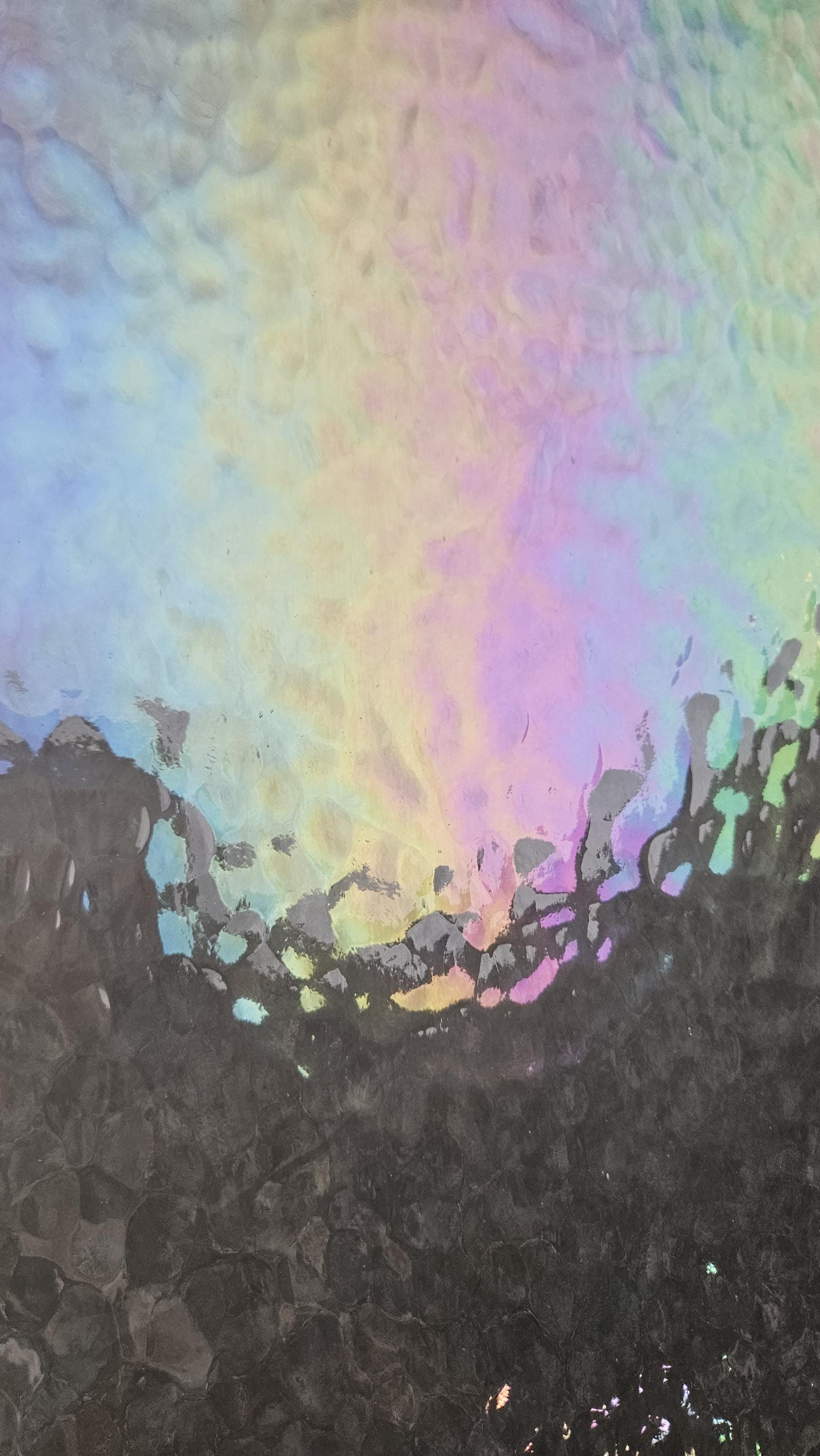 Clear Iridescent, Hammered, 96, fusible, Oceanside, stained glass sheet