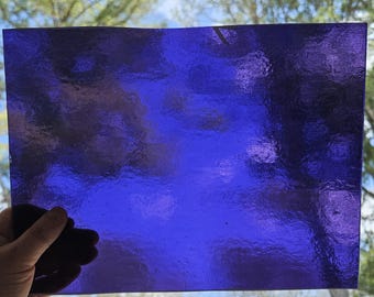Medium Purple/Blue, 311V-DR, Double rolled, Wissmach, Stained glass sheet
