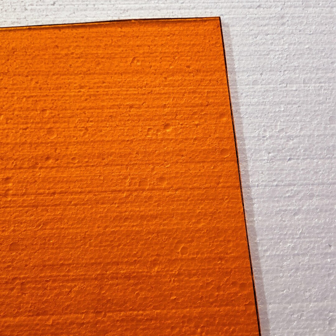 Wissmach Stained Glass Sheet: Orange And White, Opal D-Density By BiNARi Glass Studio