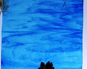 Electric Blue, Light blue, dark blue, 707LL, Mystic, Wissmach, Stained glass sheet