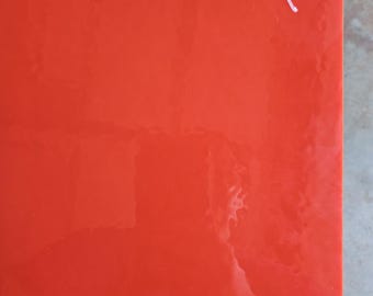 Red Orange, Opal, 96coe, fusible, Wissmach, Stained glass sheet