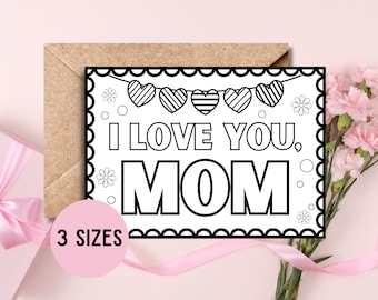 Coloring Card Kids, Printable Mothers Day Crafts for Kids, Mothers Day ...