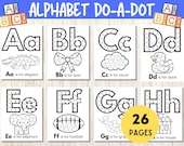 Alphabet Do A Dot, Dot Marker Letters, Toddler Fine Motor Activity, Montessori Letter Practice, Alphabet Worksheets, Preschool Fine Motor