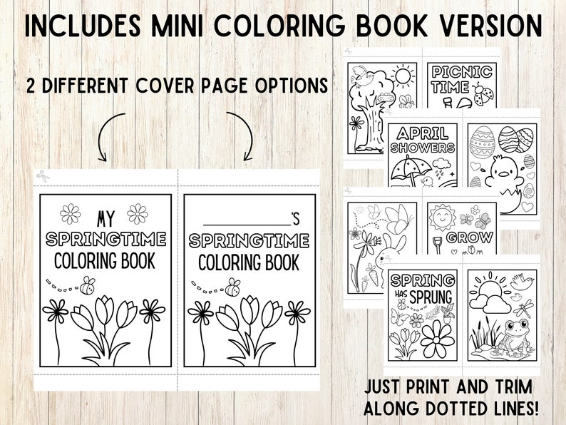 Spring Coloring Pages, Printable Kids Coloring, Easter Coloring Pages ...