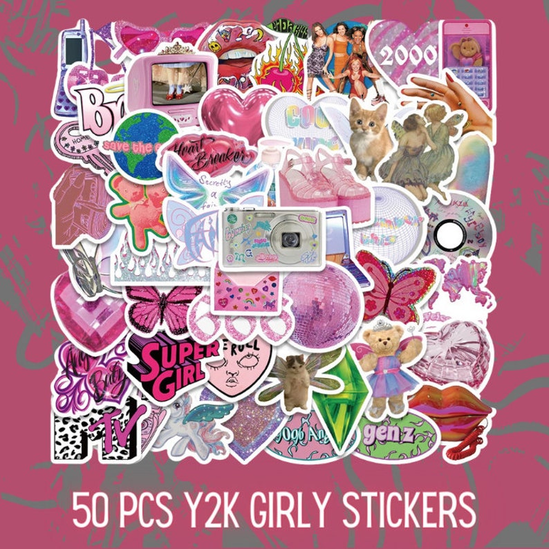 50 Pcs Pink Theme Coloured Aesthetic VCSO Fan Lover Girl Aesthetic ...