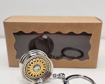 Metal Wheel Keychain car keychain , pendant, gift, with complimentary gift box.