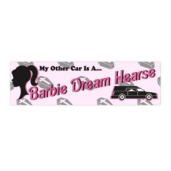 Barbie Dream Hearse Bumper Sticker