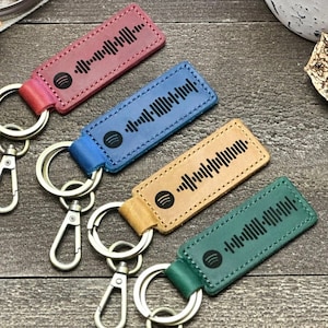 Anpassad Spotify-låtnyckelring, personlig musiknyckelring, julklappsetiketter, årsdagspresent, alla hjärtans dag-present, födelsedagspresent till maken