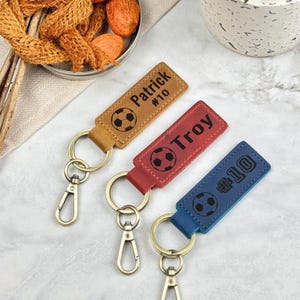 BULK Personalized soccer keychain soccer bag tag sports custom name tag soccer team gift soccer keyrings team sports gift