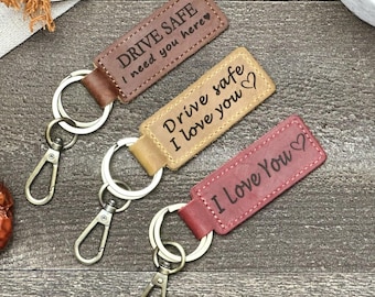 Personalized Keychain, 3 year anniversary, Latitude longitude, Leather keyring, key chain, Gift for him, Gift for her, mens gift, gift men
