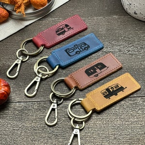 Car Logo Keychain – Custom Leather Key Fob with Monogram or Car Brand – Personalized Gift for Men, Drivers, Car Lovers