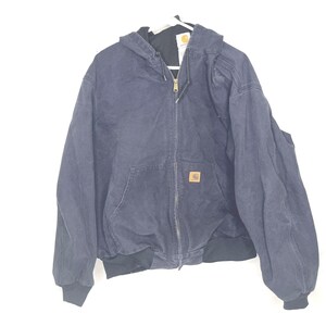 Navy Carhartt Jacket Xl - Etsy