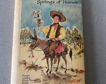 Vintage-Broschüre „Quellen des Humors“.