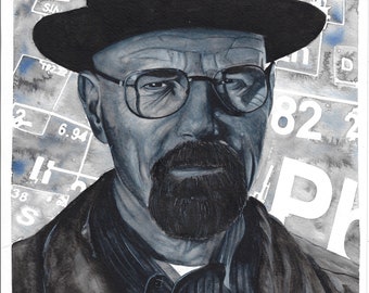 Walter White (Heisenberg) Watercolor on Paper