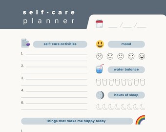 Planer samoopieki|Planer GoodNotes|Planer iPad|Planer dzienny|Zdrowie psychiczne Uważność Leczenie Lęk Miłość do siebie|Planer cyfrowy