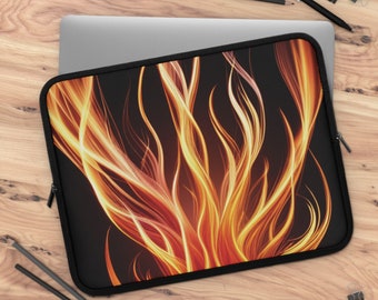 Flames Laptop Sleeve: Water-Resistant Neoprene MacBook Case