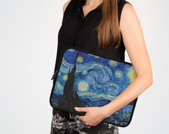 Starry Night Laptop Sleeve: Water-Resistant Neoprene MacBook Case