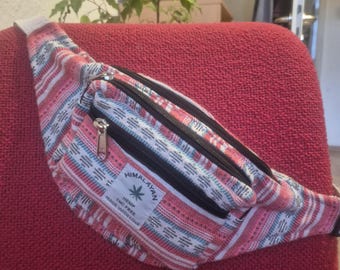 Katoenen heuptas met 4 compartimenten – heuptas, crossbodytas, borsttas, schoudertas, reistas voor dames en heren.