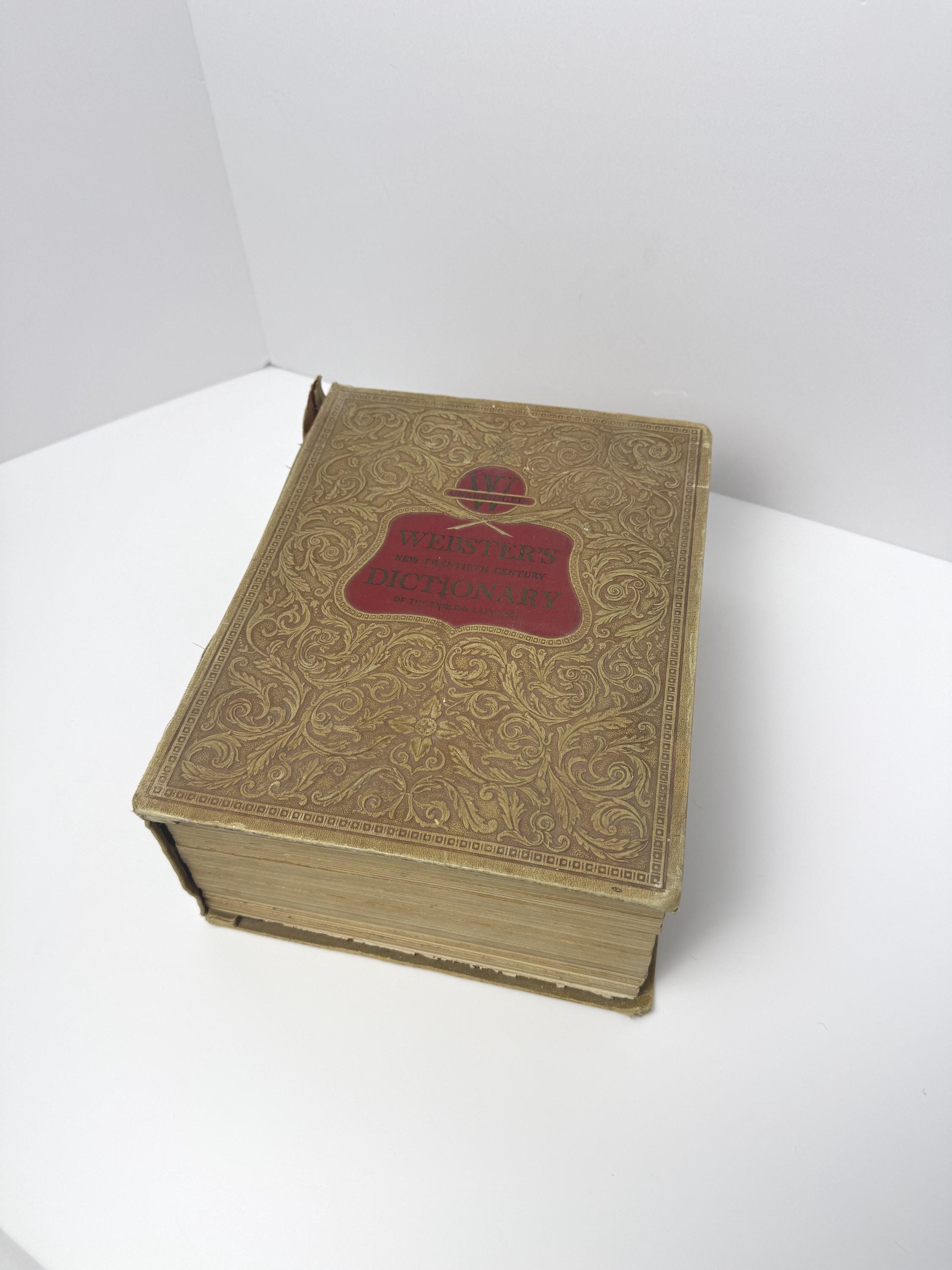 Vintage Webster Dictionary - Etsy