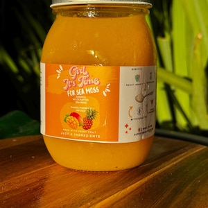 Mango-Ananas-Meeresmoos-Gel - Bio-Wildblumen-Mischung aus frischen Früchten