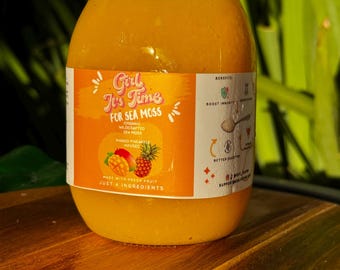 Mango Pineapple Sea Moss Gel - Organic Wildcrafted Fresh Fruit Blend No Sugar Added