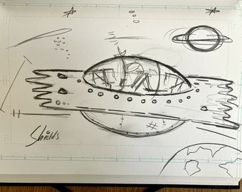 Wiley's Ravioli Spaceship - Original Sketch 1/1